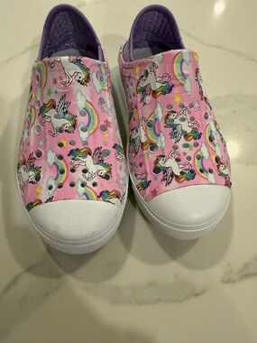 NEW Girls Pink Unicorn Slip-On Kids Shoes